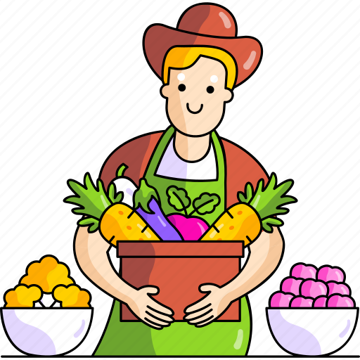Harvest, thanksgiving, thanksgiving day, farmer, vegetables, fruits, agriculture icon - Download on Iconfinder