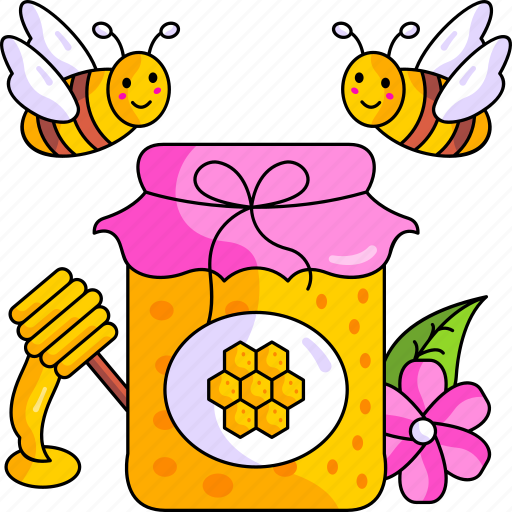 Sweet, honey bee, honey jar, dessert, healthy, thanksgiving, thanksgiving day icon - Download on Iconfinder