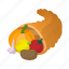 autumn, cartoon, cornucopia, gourd, harvest, horn, thanksgiving 