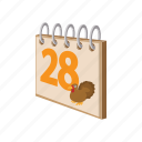 agenda, appointment, binder, calendar, cartoon, hinged, november