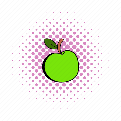 Apple, comics, fruit, summer, sweet, vegetarian, vitamin icon - Download on Iconfinder