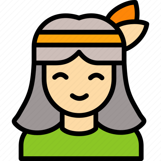 Autumn, female, native, people, thanksgiving, woman icon - Download on Iconfinder