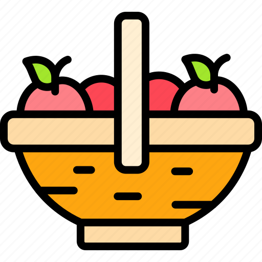 Apple, autumn, basket, harvest, thanksgiving icon - Download on Iconfinder
