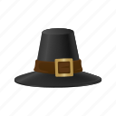 pilgrim hat, celebration, thanksgiving hat, buckle, thanksgiving, holiday, hat