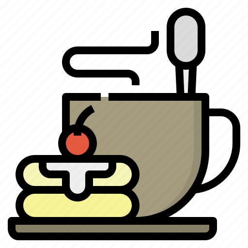 Cake and coffee, dessert, sweets, espresso, latte icon - Download on Iconfinder