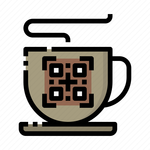 Qr code, coffee shop, coffee, scanning, beverage icon - Download on Iconfinder