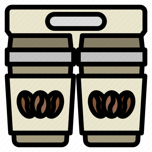Takeaway, coffee, double cup, coffee shop, paper cup icon - Download on Iconfinder
