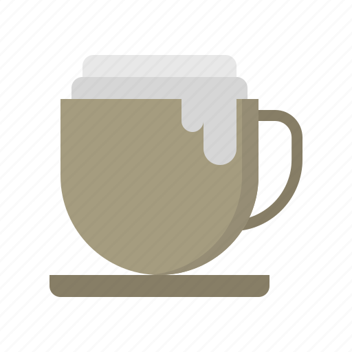 Cappuccino, milk foam, macchiato, coffee, whipped cream icon - Download on Iconfinder