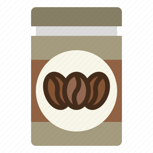 Instant, coffee, bean, bottle, caffeine icon - Download on Iconfinder