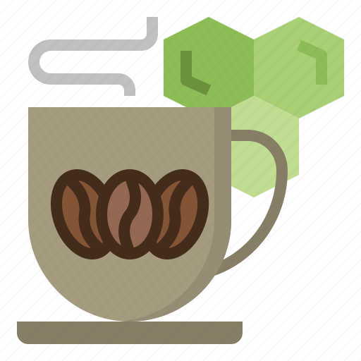 Organic coffee, cup, hot coffee, organic ingredients, honey icon - Download on Iconfinder