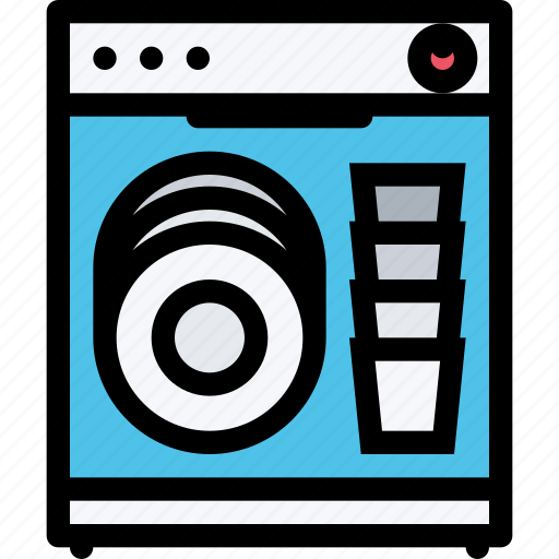Cleaning, dishwasher, kitchen, utensil icon - Download on Iconfinder
