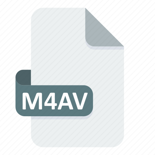 Extension, format, m4av, file, document icon - Download on Iconfinder