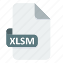 extension, xlsm, format, file, document