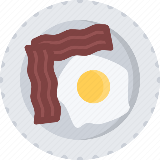 Fried eggs bacon, fried eggs, bacon, food, meat, breakfast icon - Download on Iconfinder