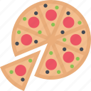 pizza, slice, fast-food, italian, junk-food, meal, fast, restaurant, delicious