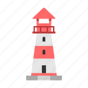 beacon, building, coast, lighthouse, navigation, ocean, sea
