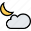 cloud, moon, weather 