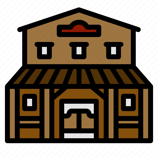 Western, saloon, bar, building, countryside, wild west, american frontier icon - Download on Iconfinder