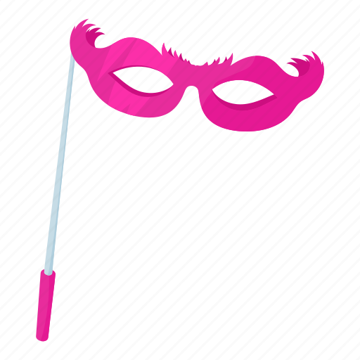 Carnival, cartoon, costume, mask, masquerade, pink, theater icon - Download on Iconfinder