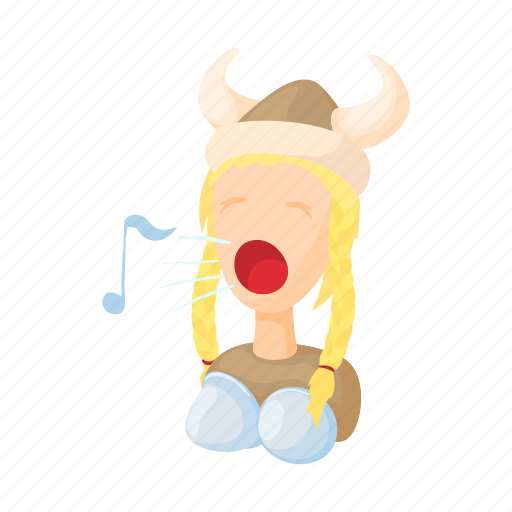 Cartoon, female, music, opera, singer, song, woman icon - Download on Iconfinder
