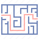 labyrinth, map, maze