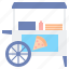 cart, pizza, stall 
