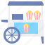 cart, popcorn, stall 