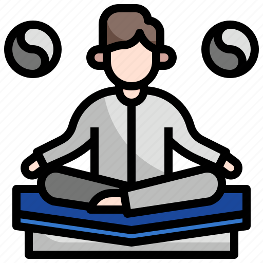 Meditation, exercise, wellness, relaxation, positive, charges icon - Download on Iconfinder