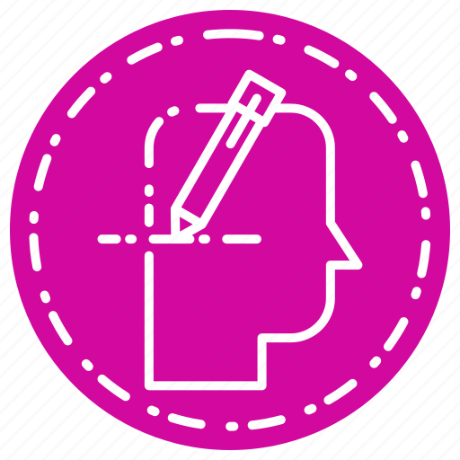 Head, pen, thinking, write icon - Download on Iconfinder