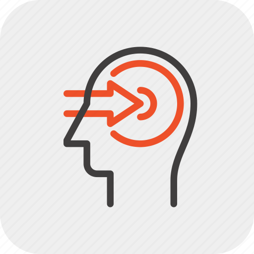 Arrow, head, human, knowledge, mind, perception, thinking icon - Download on Iconfinder