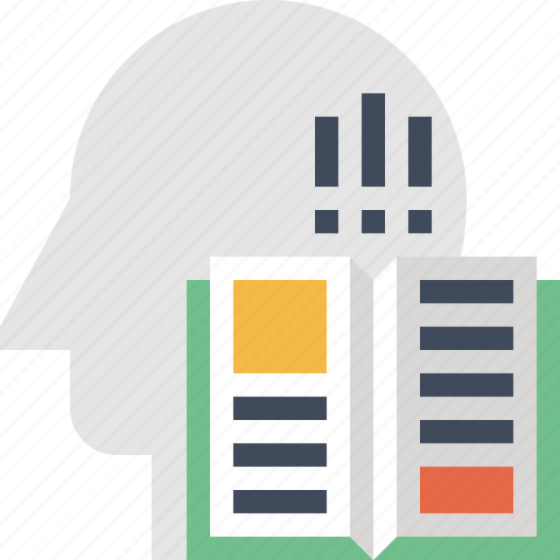 Book, education, head, human, mind, read, thinking icon - Download on Iconfinder