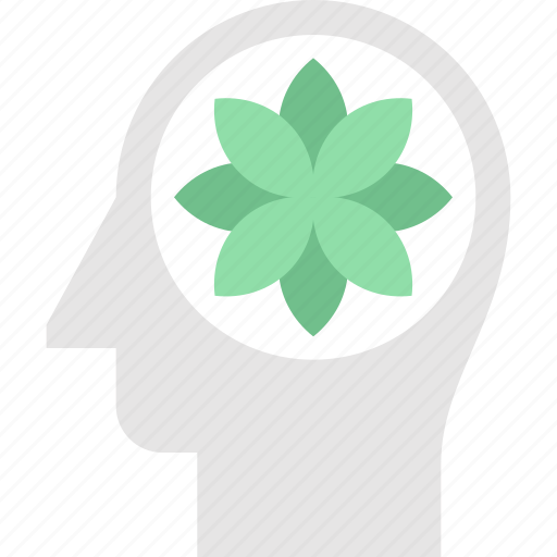 Flower, harmony, head, human, mind, relaxation, thinking icon - Download on Iconfinder