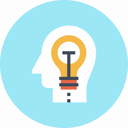 Bulb, head, human, idea, imagination, light, mind icon - Download on Iconfinder