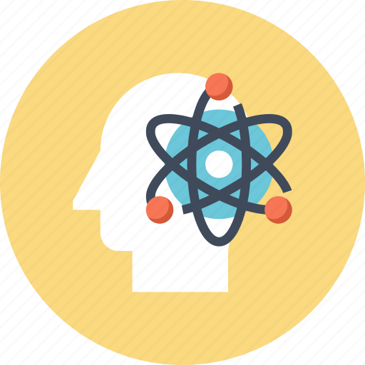 Atom, head, human, mind, power, science, thinking icon - Download on Iconfinder