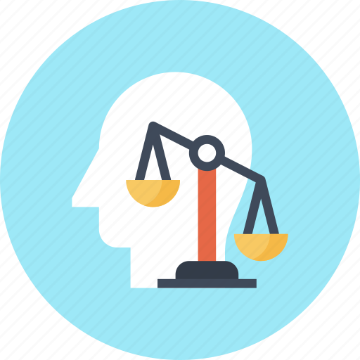 Balance, decision, head, human, mind, scales, thinking icon - Download on Iconfinder
