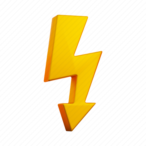 .png, thunderbolt, flash, storm, light, lightning, energy 3D illustration - Download on Iconfinder