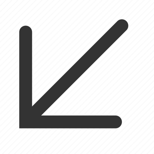 Arrow, left, down icon - Download on Iconfinder