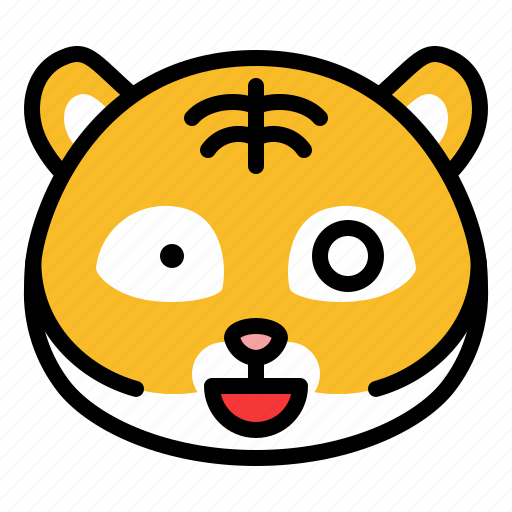 Animal, emoticon, expression, tiger, wild, wow icon - Download on Iconfinder
