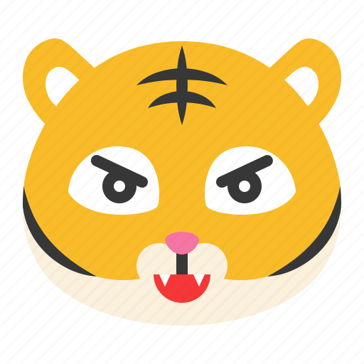 Animal, emoji, expression, fight, tiger, wild icon - Download on Iconfinder