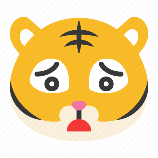 Animal, disappointed, emoji, expression, sad, tiger, wild icon - Download on Iconfinder