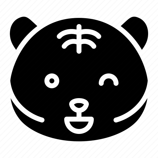Animal, avatar, emoji, expression, happy, smile, tiger icon - Download on Iconfinder