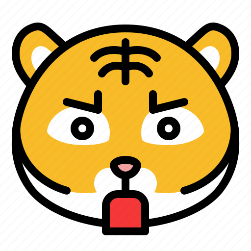 Anger, angry, emoji, irate, tiger icon - Download on Iconfinder