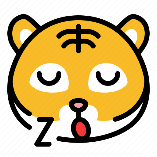 Emoji, sleep, sleepy, somnolent, tiger icon - Download on Iconfinder