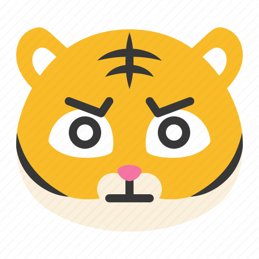 Angry, avatar, emoji, irate, tiger, wild icon - Download on Iconfinder