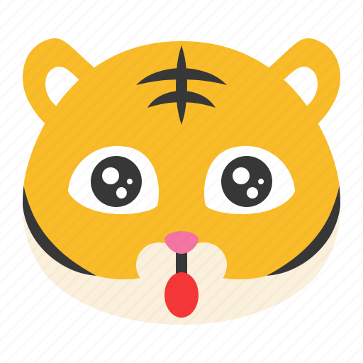 Animal, avatar, emoji, surprise, tiger, wild, wow icon - Download on Iconfinder