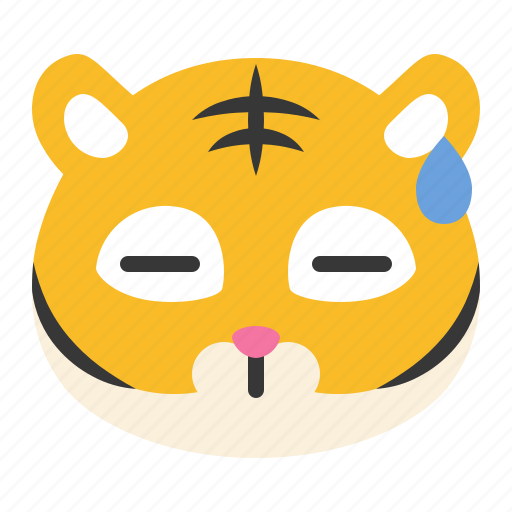 Animal, avatar, bore, emoji, sweat, tiger, wild icon - Download on Iconfinder