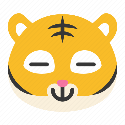 Avatar, emoji, peaceful, relieved, tiger icon - Download on Iconfinder