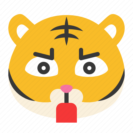 Anger, angry, avatar, emoji, irate, tiger icon - Download on Iconfinder