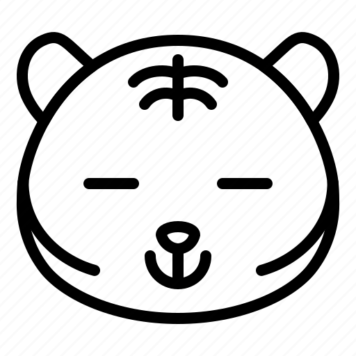 Avatar, emoji, peaceful, relieved, tiger, wild icon - Download on Iconfinder