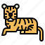 tiger, mammal, wildlife, animal, zoology 